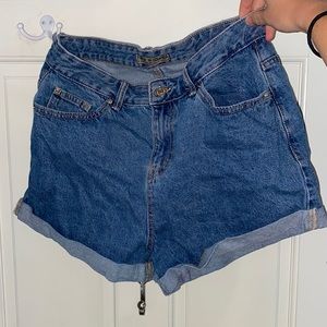 High Rise Mom Jean Shorts